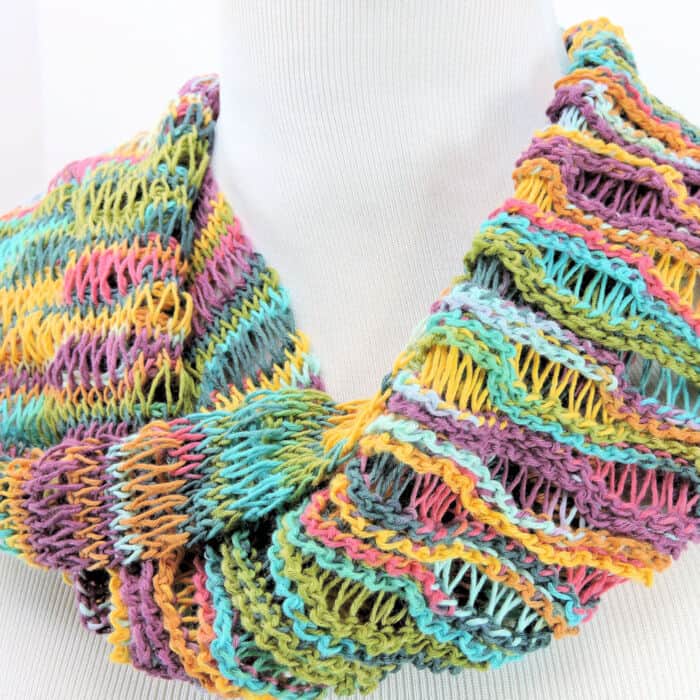 Entwined Helix Scarf or Cowl Free Tunisian Crochet Pattern by Crochet Kim
