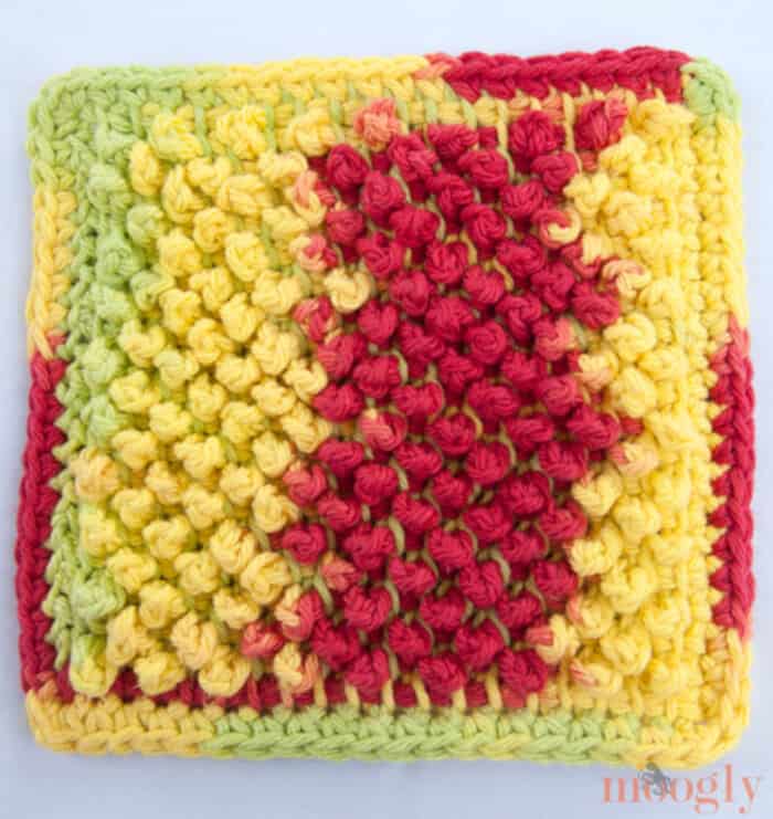 Tunisian Pebbles Dishcloth by Moogly