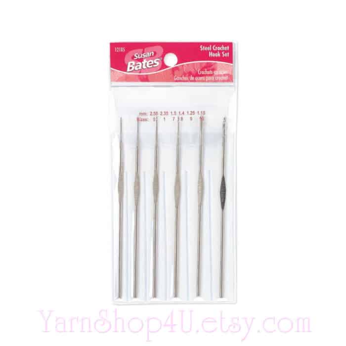 Susan Bates Steel Crochet Hook Set at Yarn Shop 4U Etsy Store