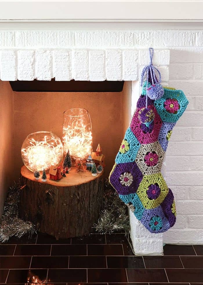 Hexagon Crochet Christmas Stocking by My Poppet Makes