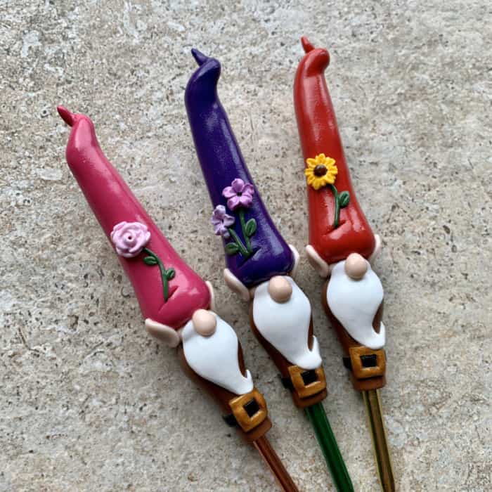 Garden Gnome Crochet Hook from ClayandFiberCo Etsy Store