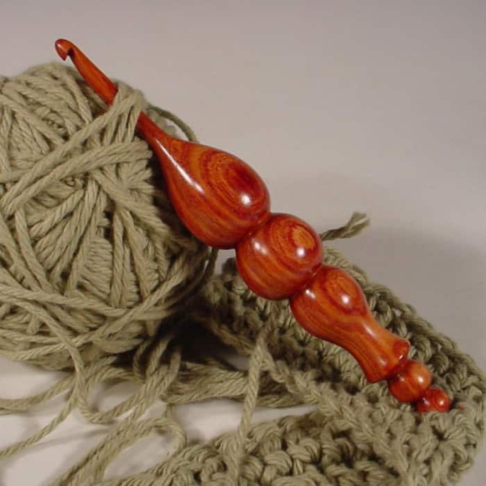 Exotic Tulipwood Wooden Crochet Hook