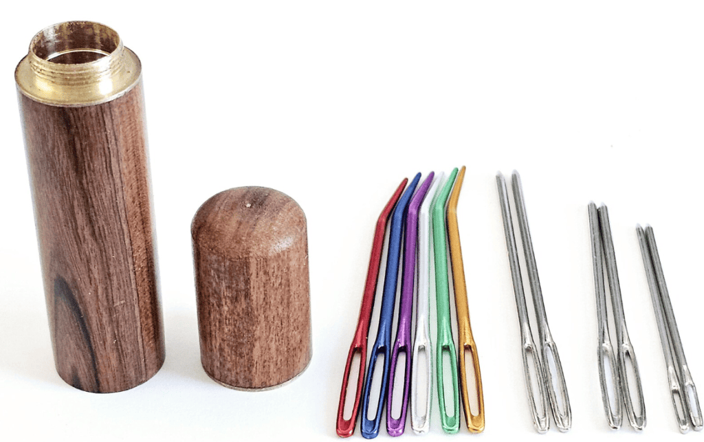 Yarn needles and storage container